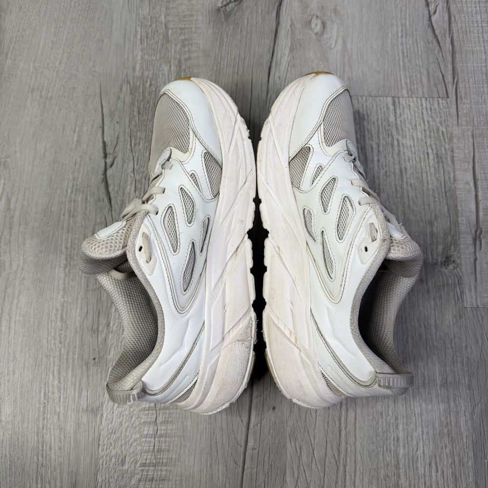 HOKA ONE ONE U Clifton L Embroidery Athletic Running Shoe M9/W10 White leather S - Picture 8 of 10